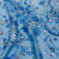 Blue Floral Sequence Embroidery Net Fabric - TradeUNO
