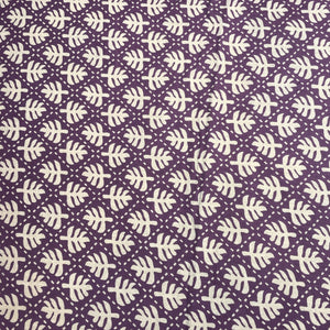 Purple Dabu Print Cotton Fabric