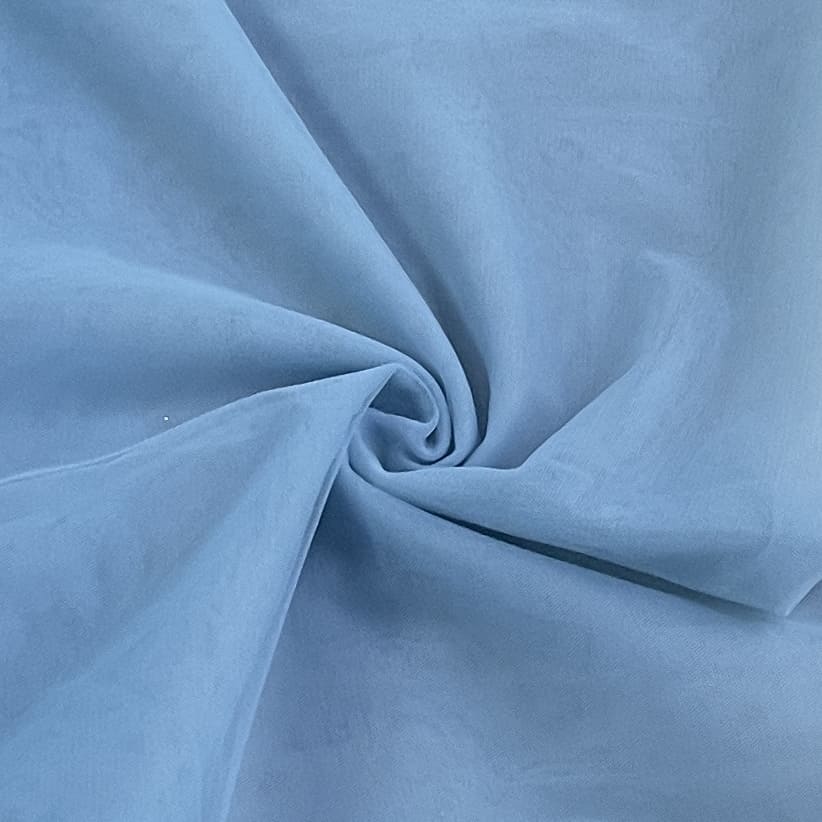 Classic Steel Blue Solid Net Fabric