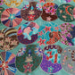 Exclusive Sea Green Multicolor Floral Sequence Embroidery Tissue Fabric