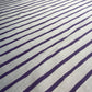 White Purple Stripes Print Cotton Fabric