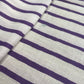 White Purple Stripes Print Cotton Fabric