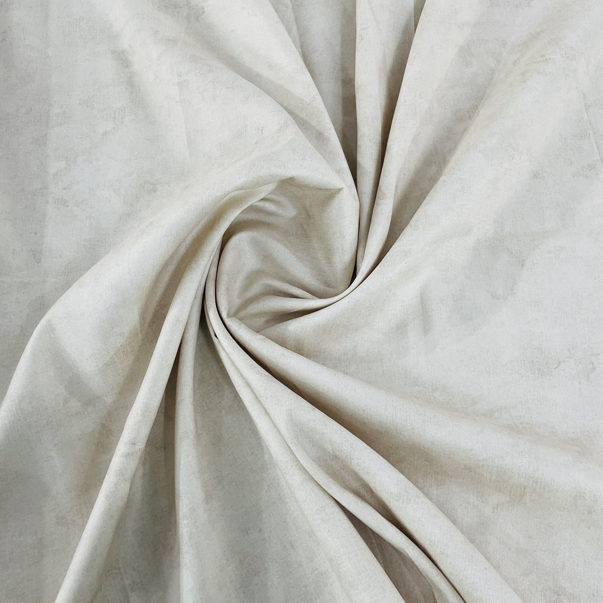 Beige Solid Cotton Satin Fabric