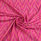 Classic Pink Multicolor Chevron Print Crepe Fabric