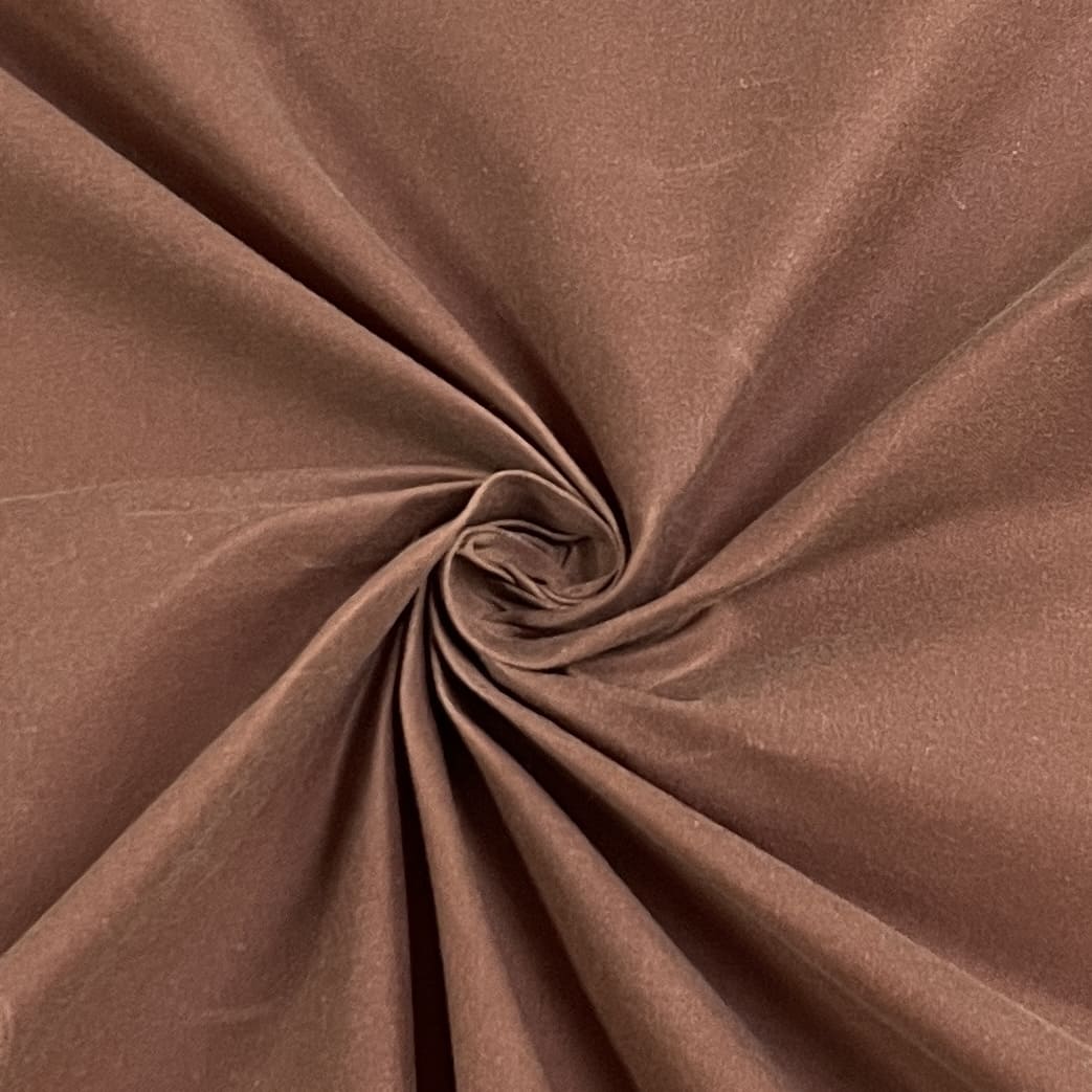 Classic  Brown Solid Cotton Dyed Brushing Fabric