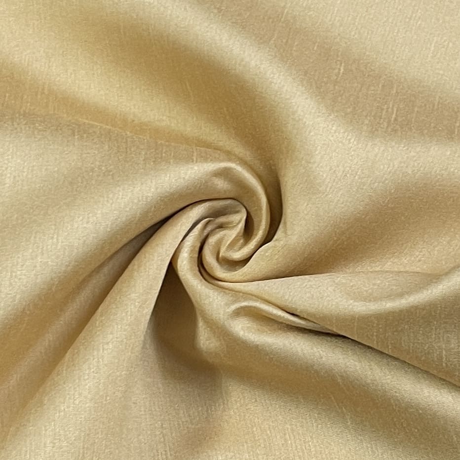 Premium Gold Solid Dupian Silk Satin Fabric