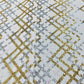 White With Gold & Silver Imported Sequins Embroidery Power Net Fabric