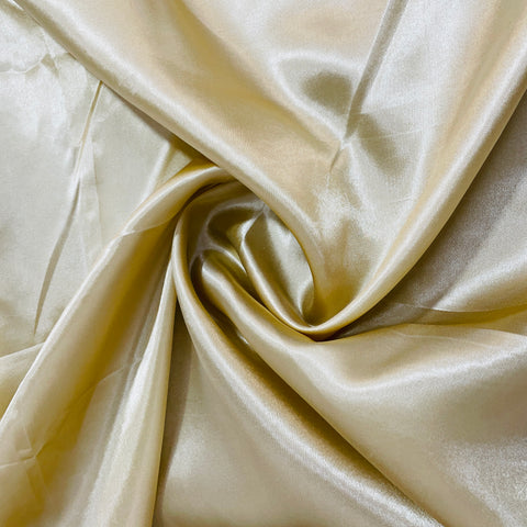 Banana Yellow Solid Satin Fabric - TradeUNO