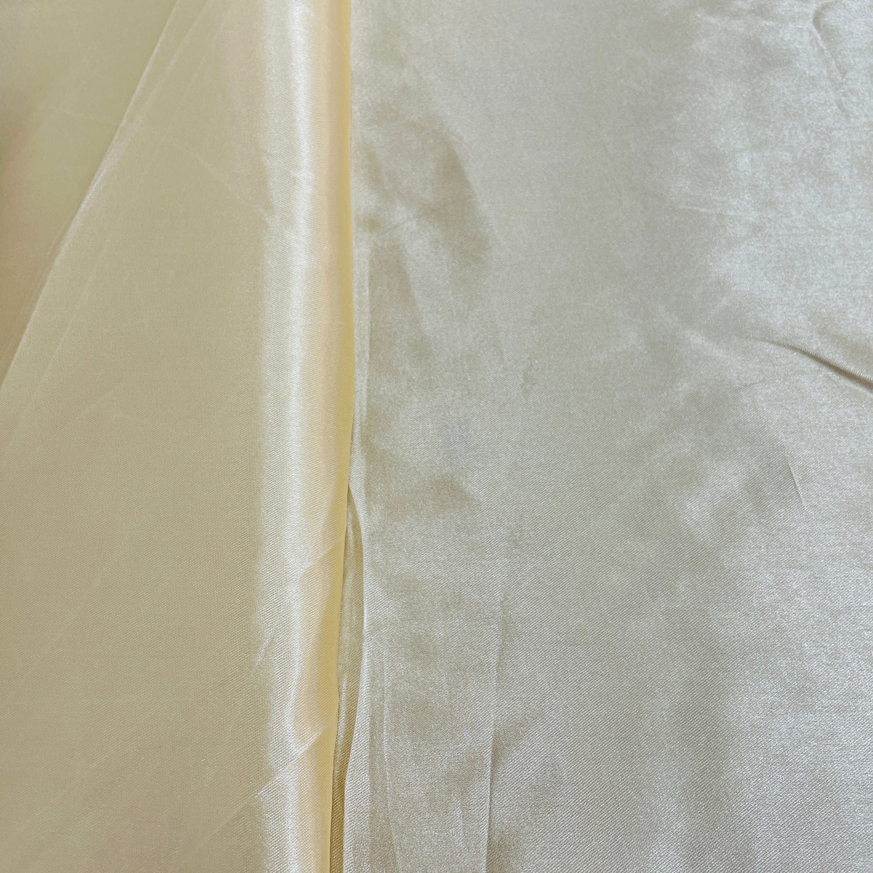 Banana Yellow Solid Satin Fabric - TradeUNO