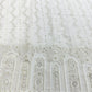 White & Silver Floral Sequence Embroidery Dyeable Georgette Fabric