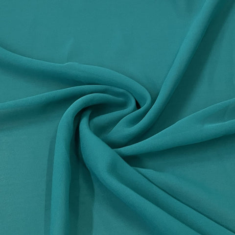 classic jungle green solid georgette fabric