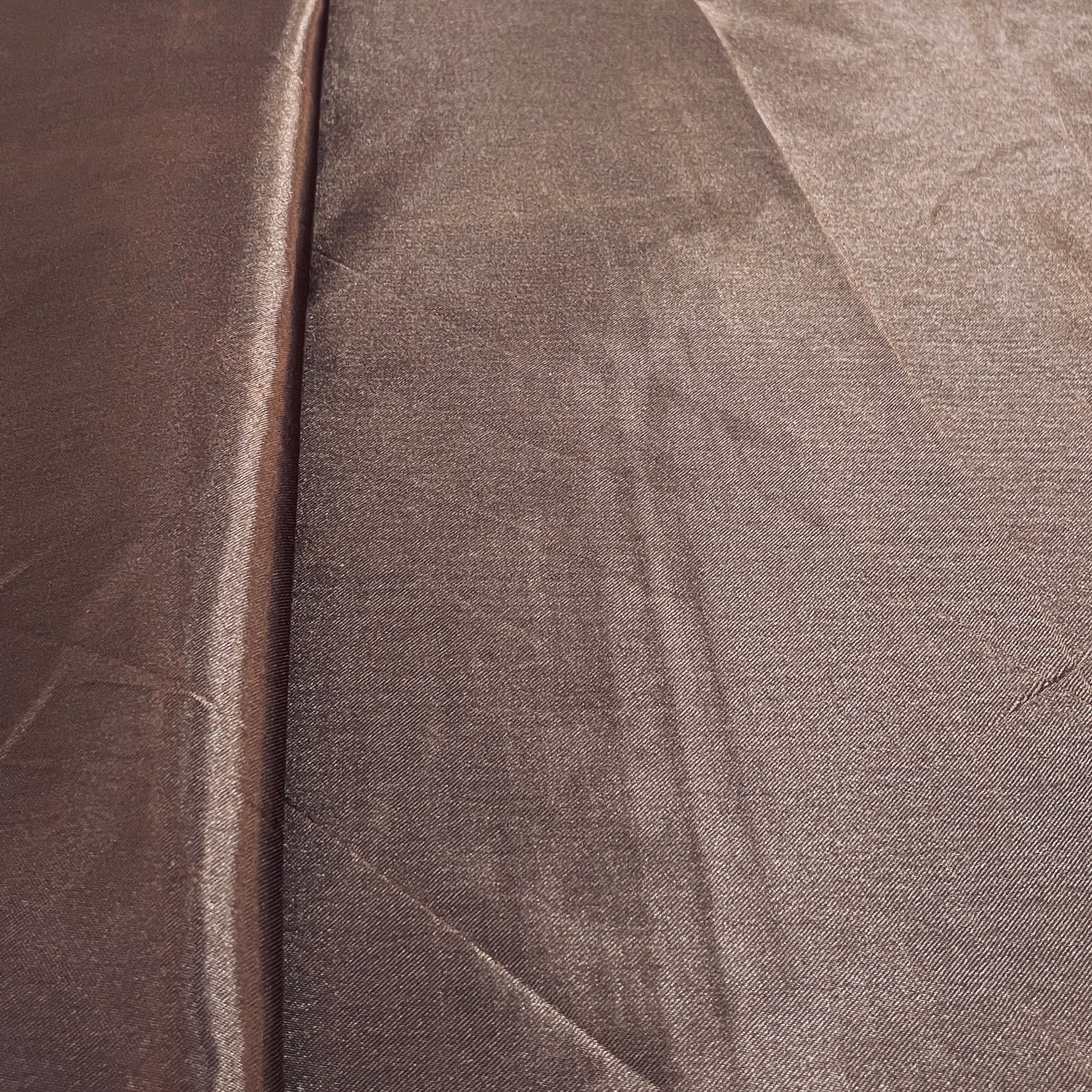 Brown Solid Satin Fabric - TradeUNO