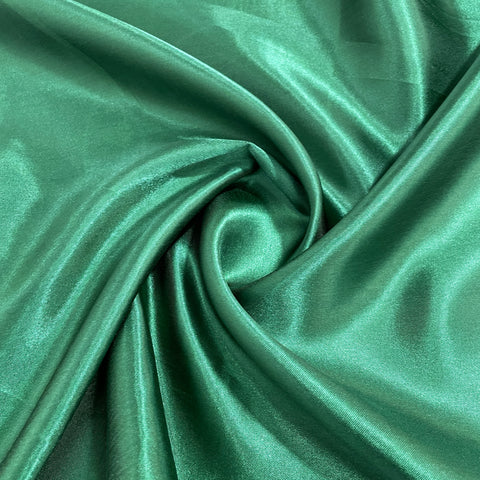 Jungle Green Solid Satin Fabric - TradeUNO