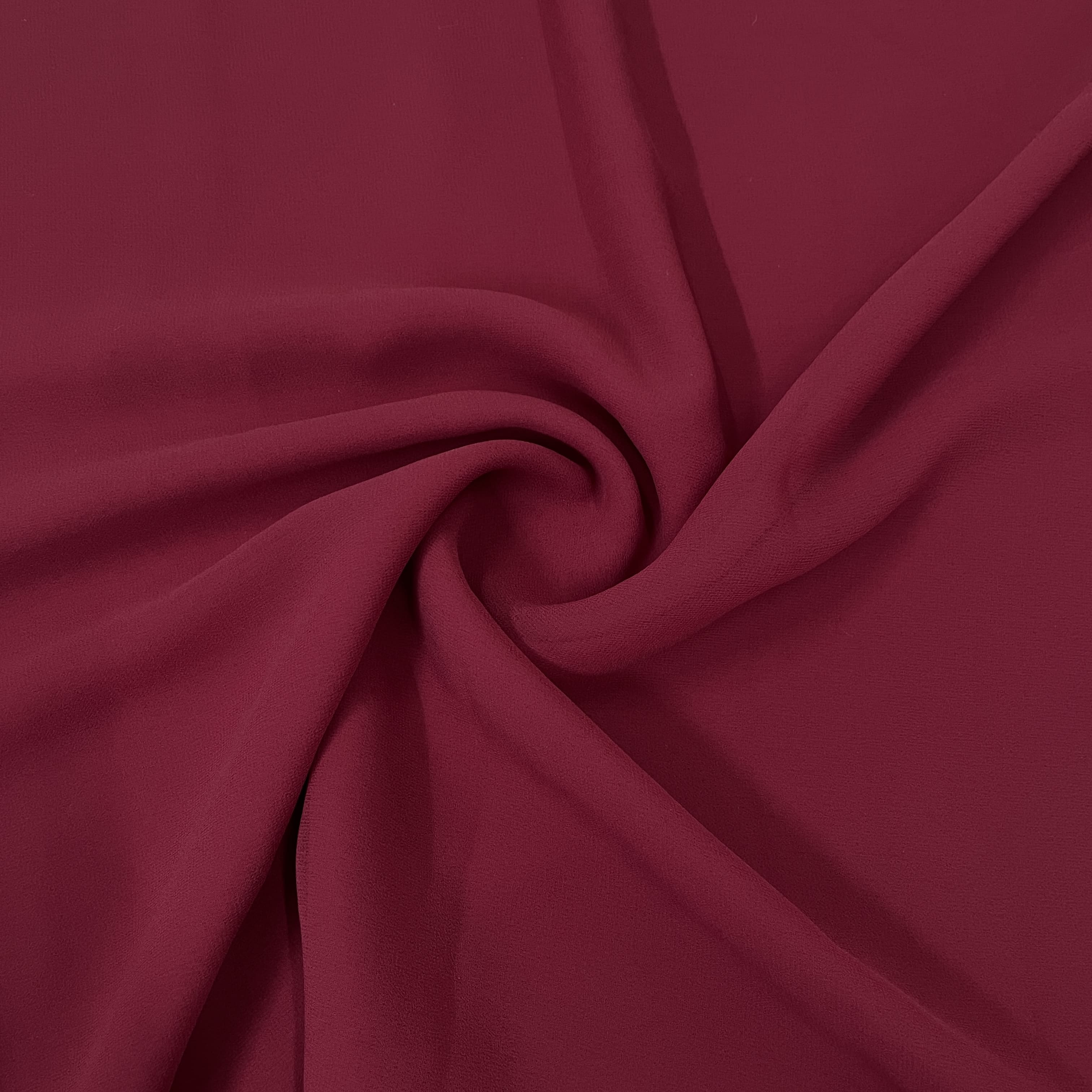 Classic Brick Red Solid Georgette Fabric