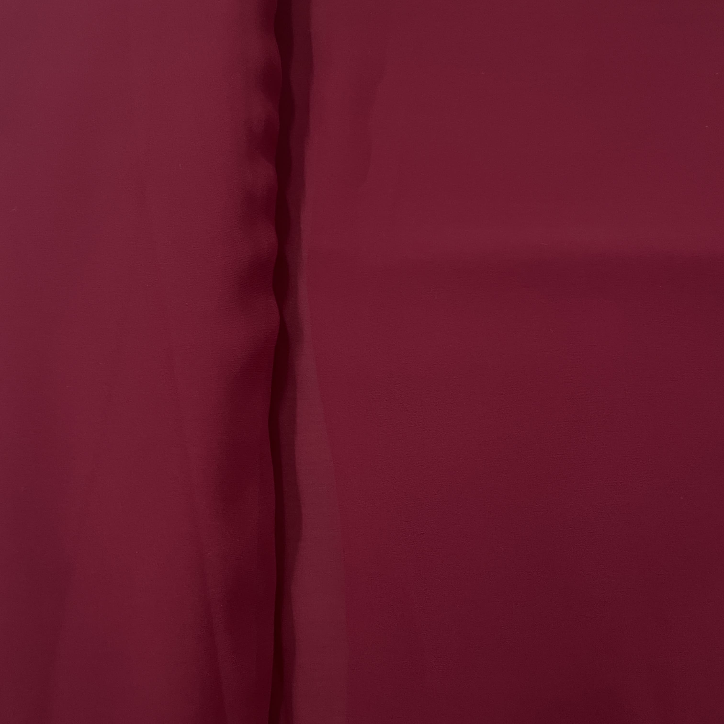 Classic Brick Red Solid Georgette Fabric