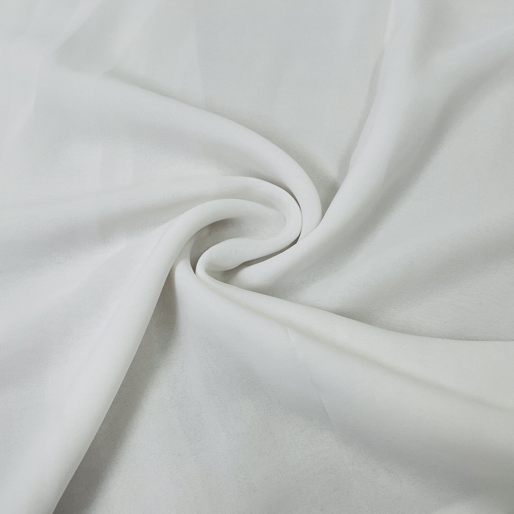 classic white solid georgette fabric