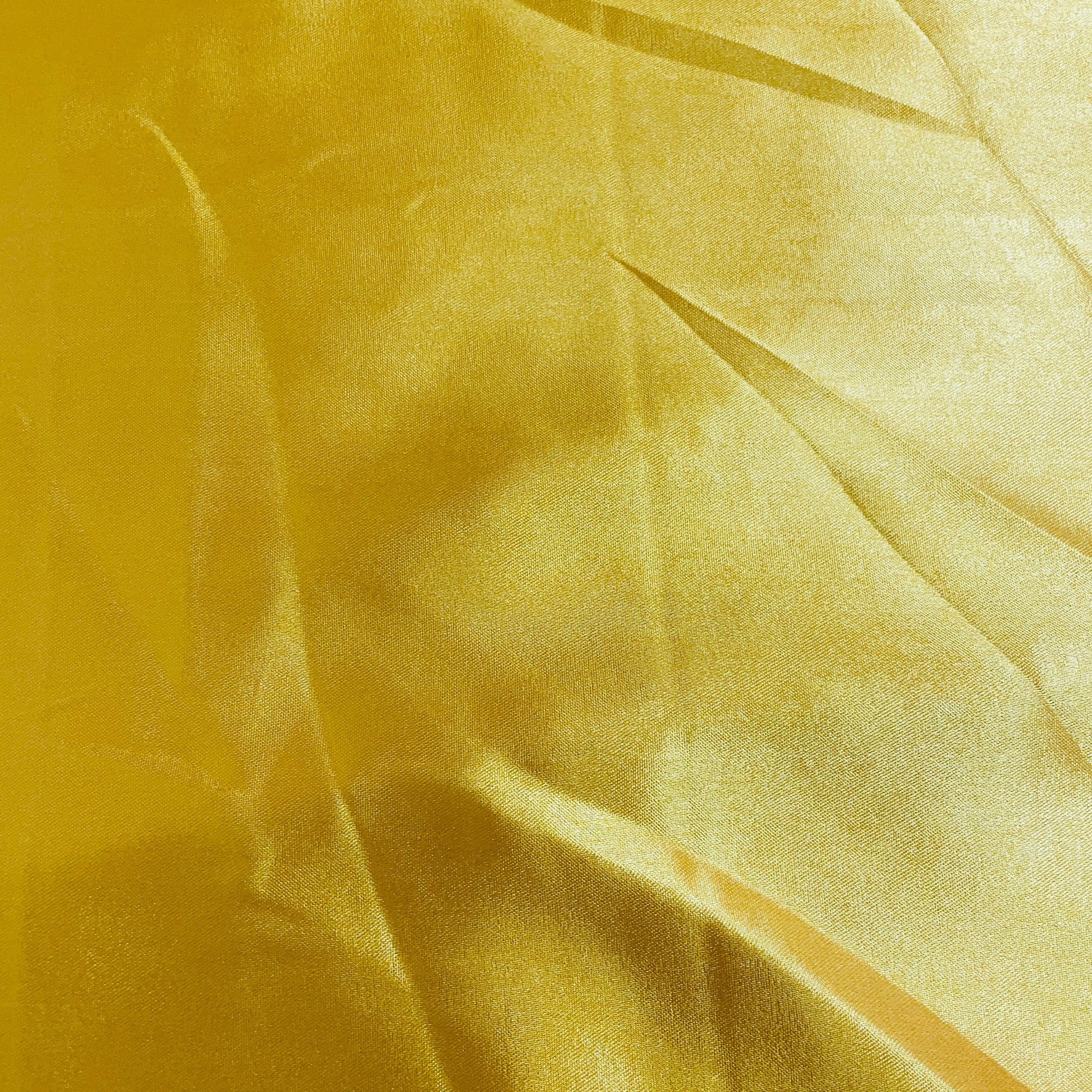 Mustard Yellow Solid Satin Fabric - TradeUNO