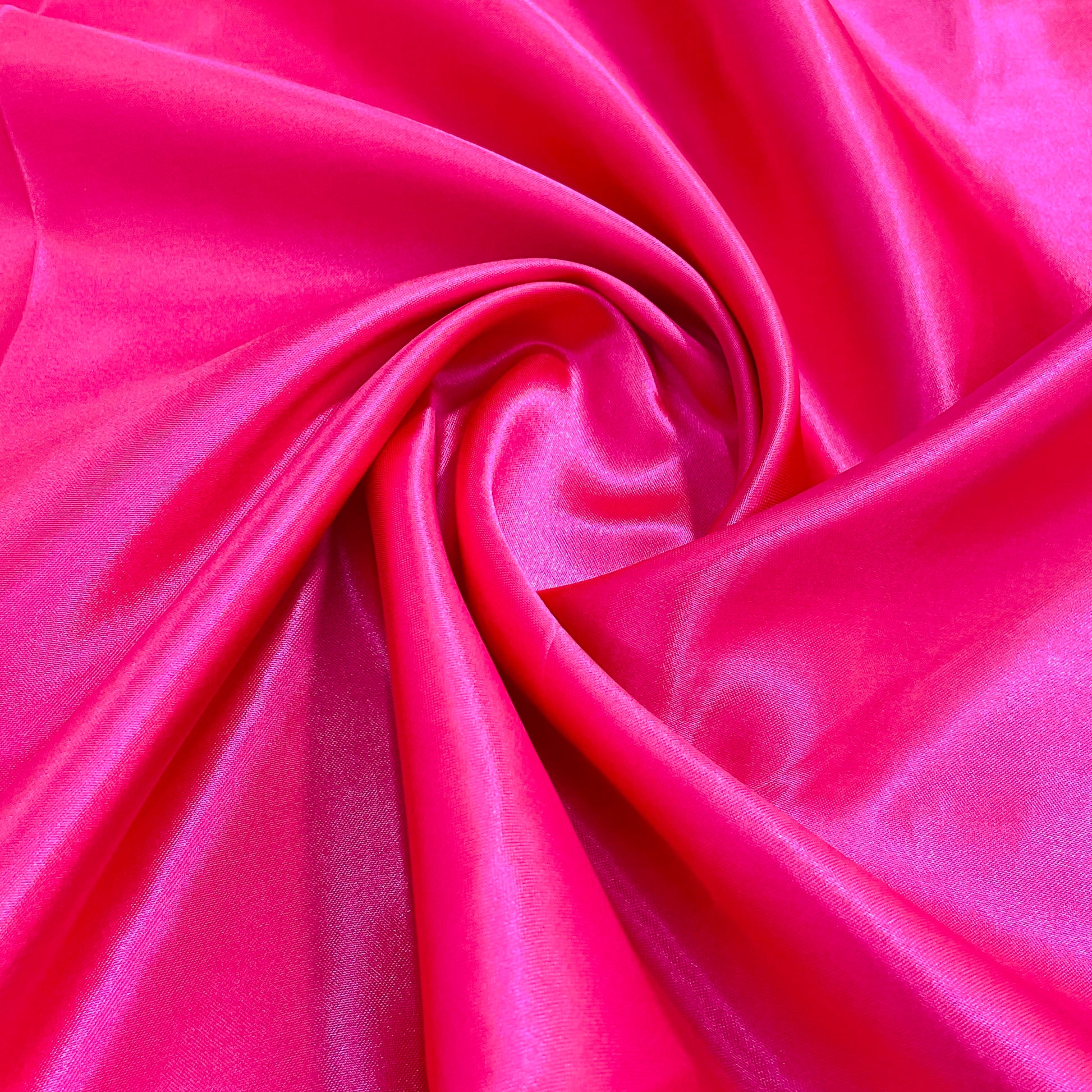 Hot Pink Solid Satin Fabric - TradeUNO