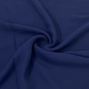 Classic Navy Blue Solid Georgette Fabric