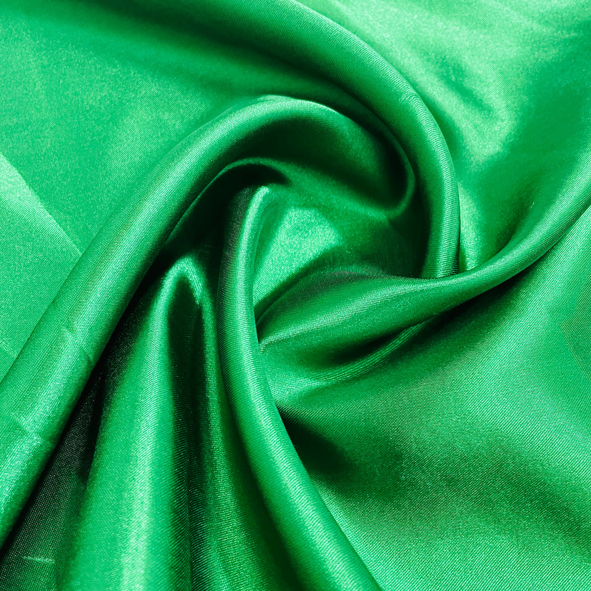 India Green Solid Satin Fabric - TradeUNO