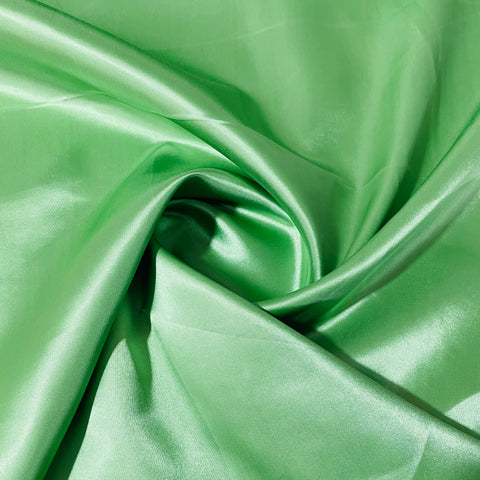 Parrot Green Solid Satin Fabric - TradeUNO