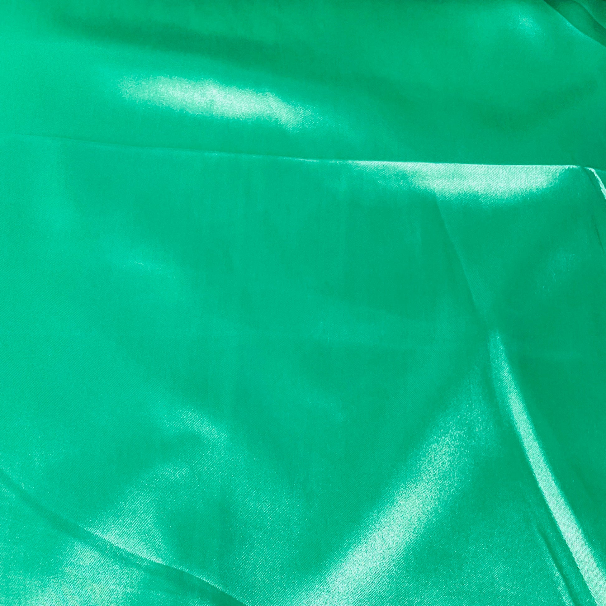 Green Solid Satin Fabric - TradeUNO