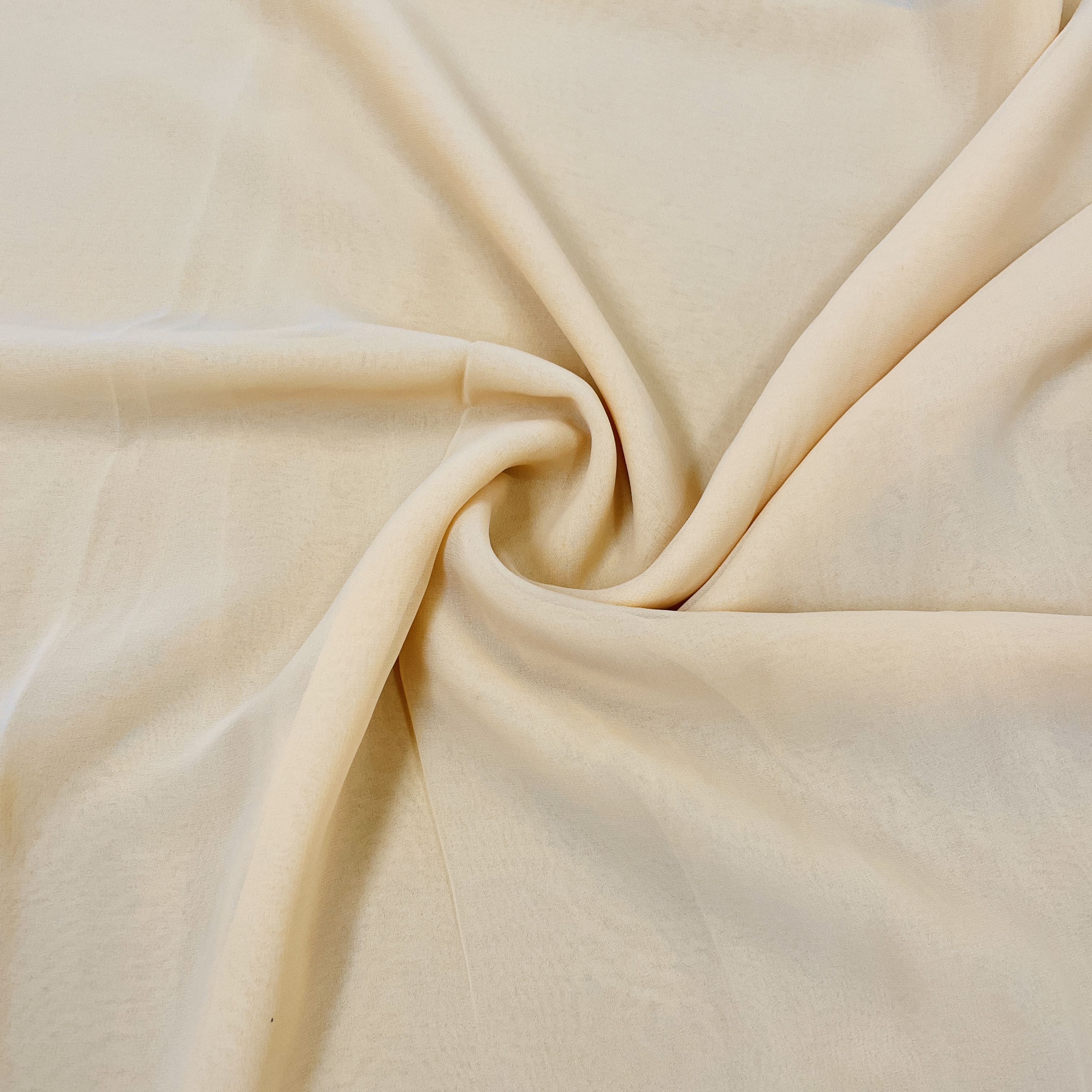classic buttermilk yellow solid georgette fabric