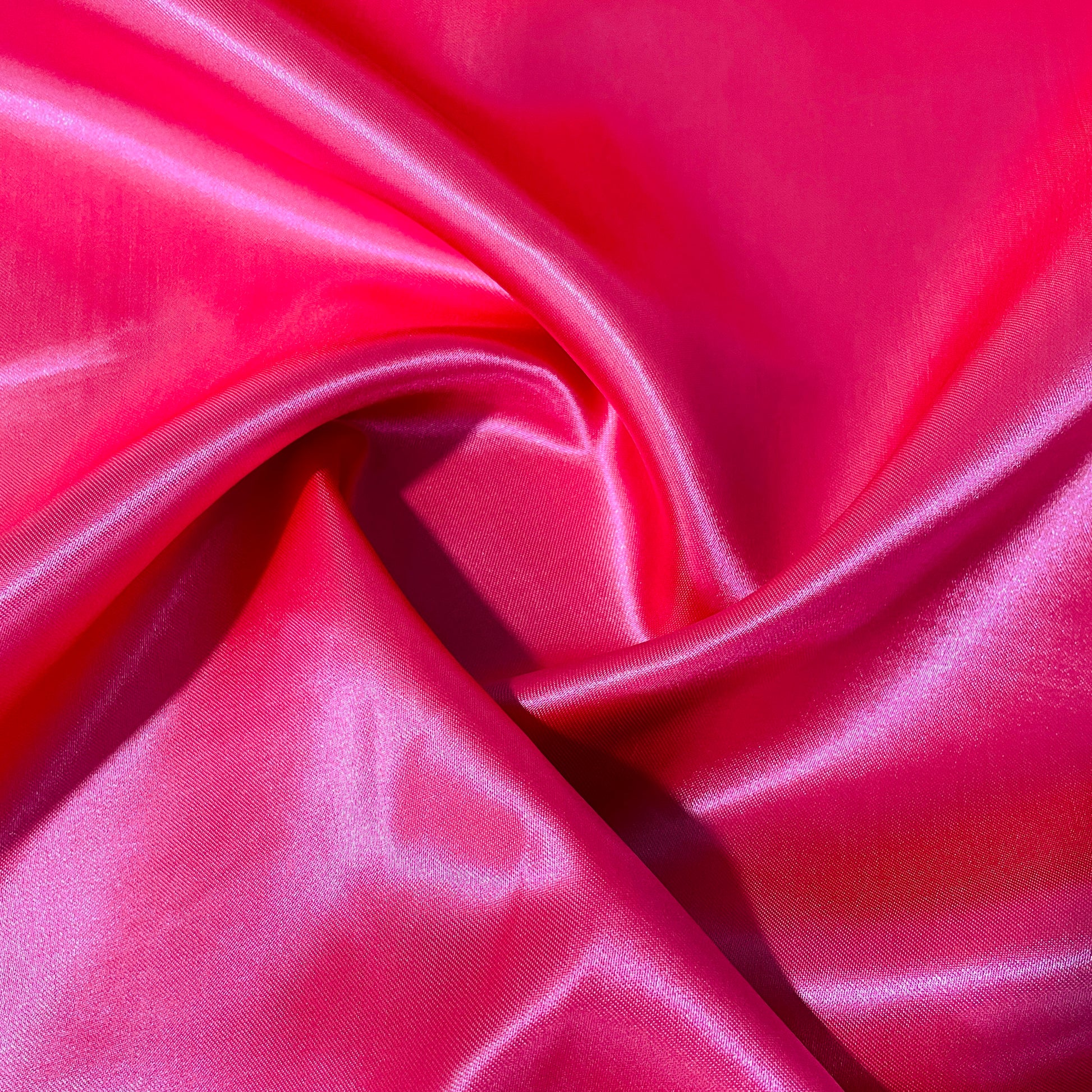 Bright Pink Solid Satin Fabric - TradeUNO