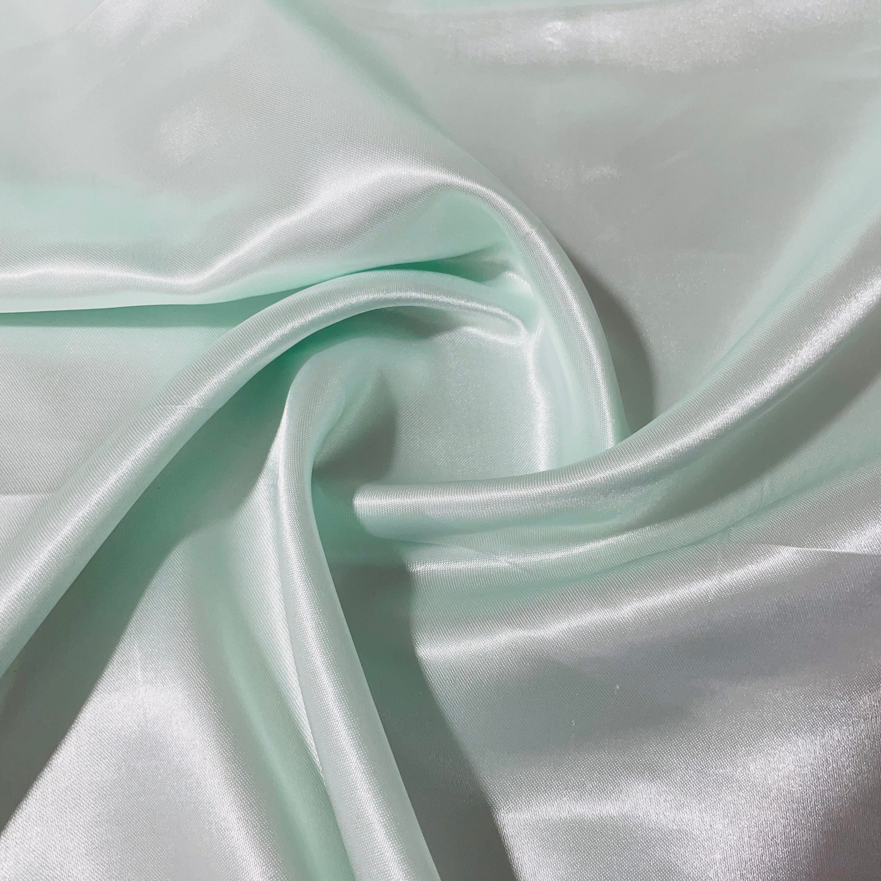 Sea Green Solid Satin Fabric - TradeUNO