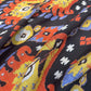 Premium Black Multicolor Ikkat Print Muslin Fabric