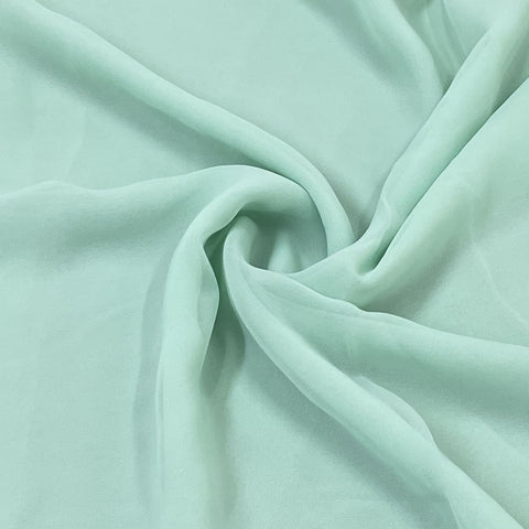 classic light mint green solid georgette fabric