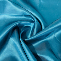 Teal Blue Solid Satin Fabric - TradeUNO