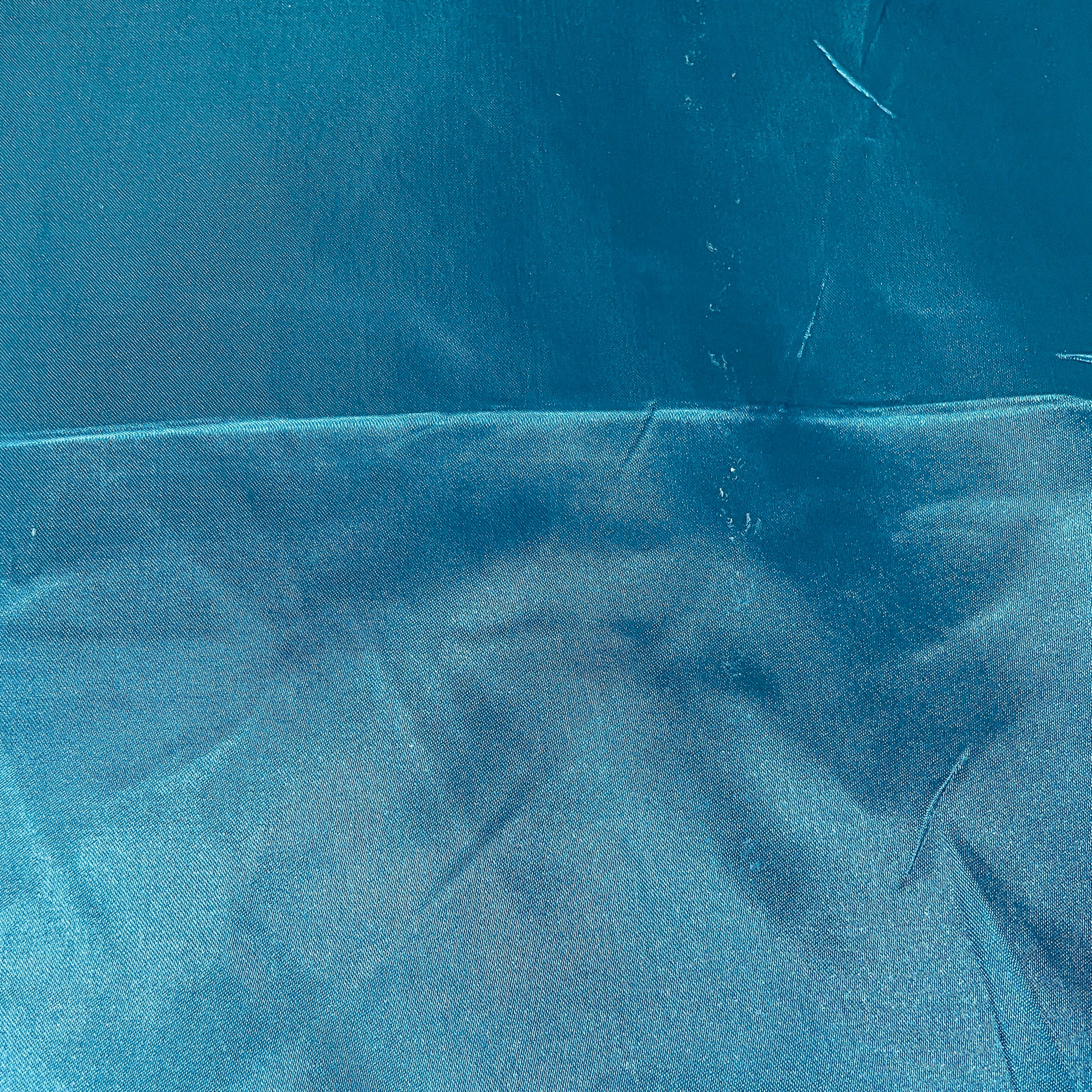 Teal Blue Solid Satin Fabric - TradeUNO