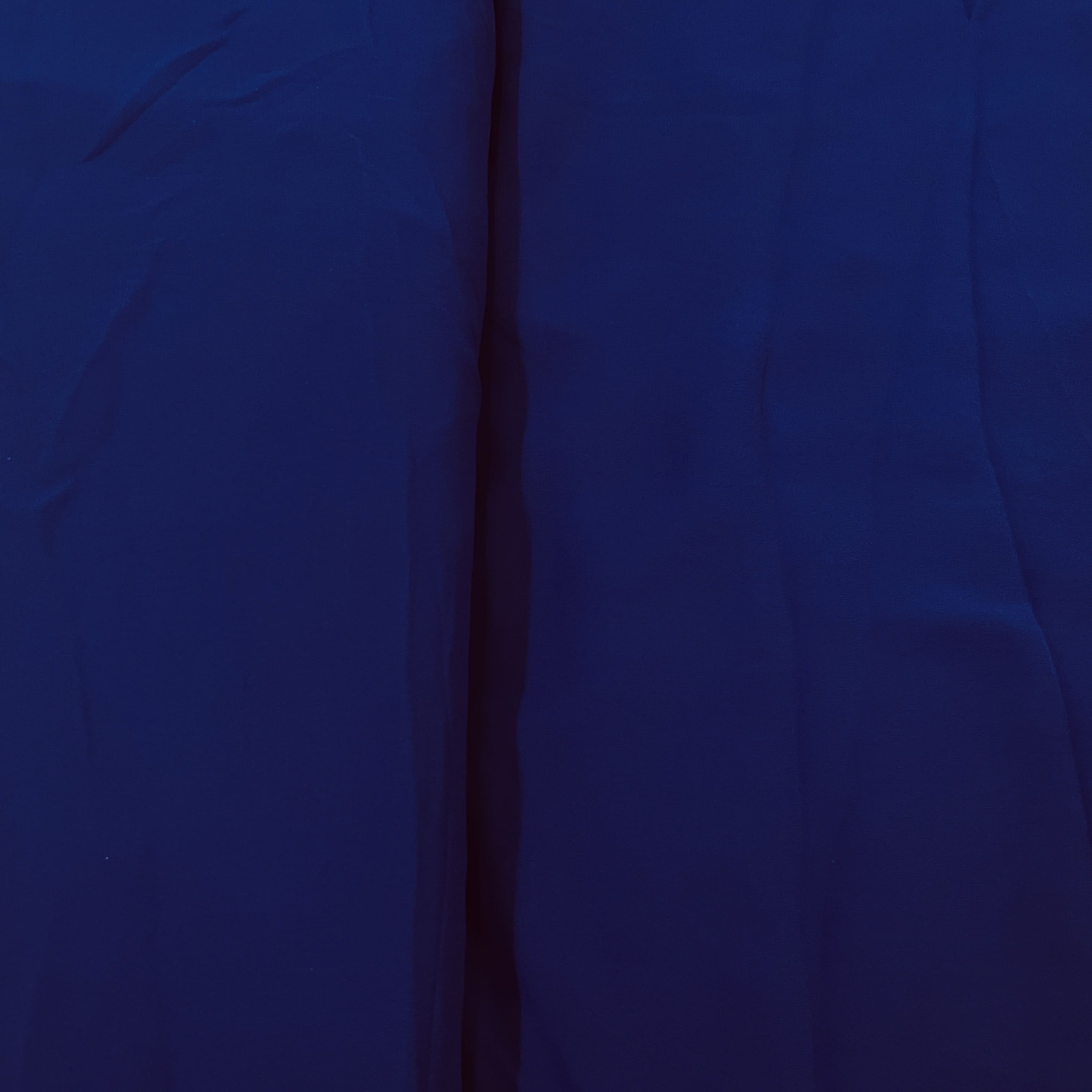 Classic Indigo Blue Solid Georgette Fabric