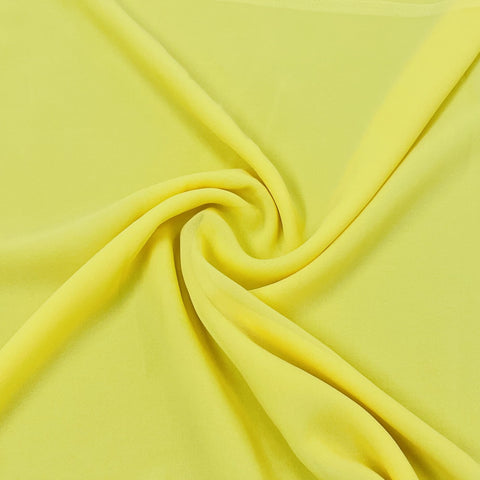 Classic Yellow Solid Georgette Fabric