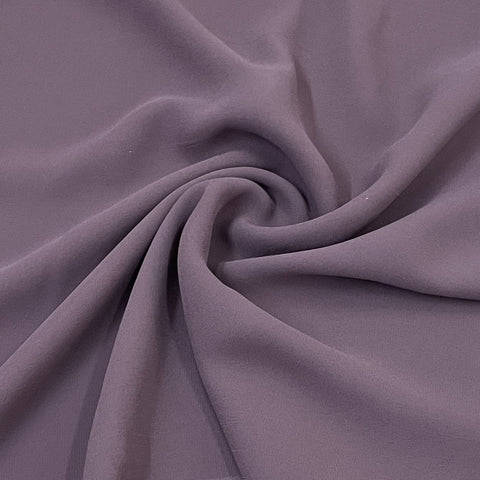 classic dark dusky purple solid georgette fabric