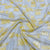 White & Yellow Traditional Sequence Thread Embroidery Georgette Fabric - TradeUNO