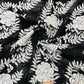 Classic Black Parsi Gara Embroidery Georgette Fabric