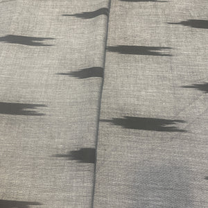 Premium Grey Black Ikkat Print Cotton Fabric