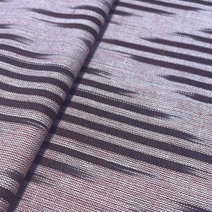 Premium Pink Brown Ikkat Print Cotton Fabric