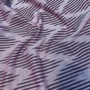Premium Pink Brown Ikkat Print Cotton Fabric