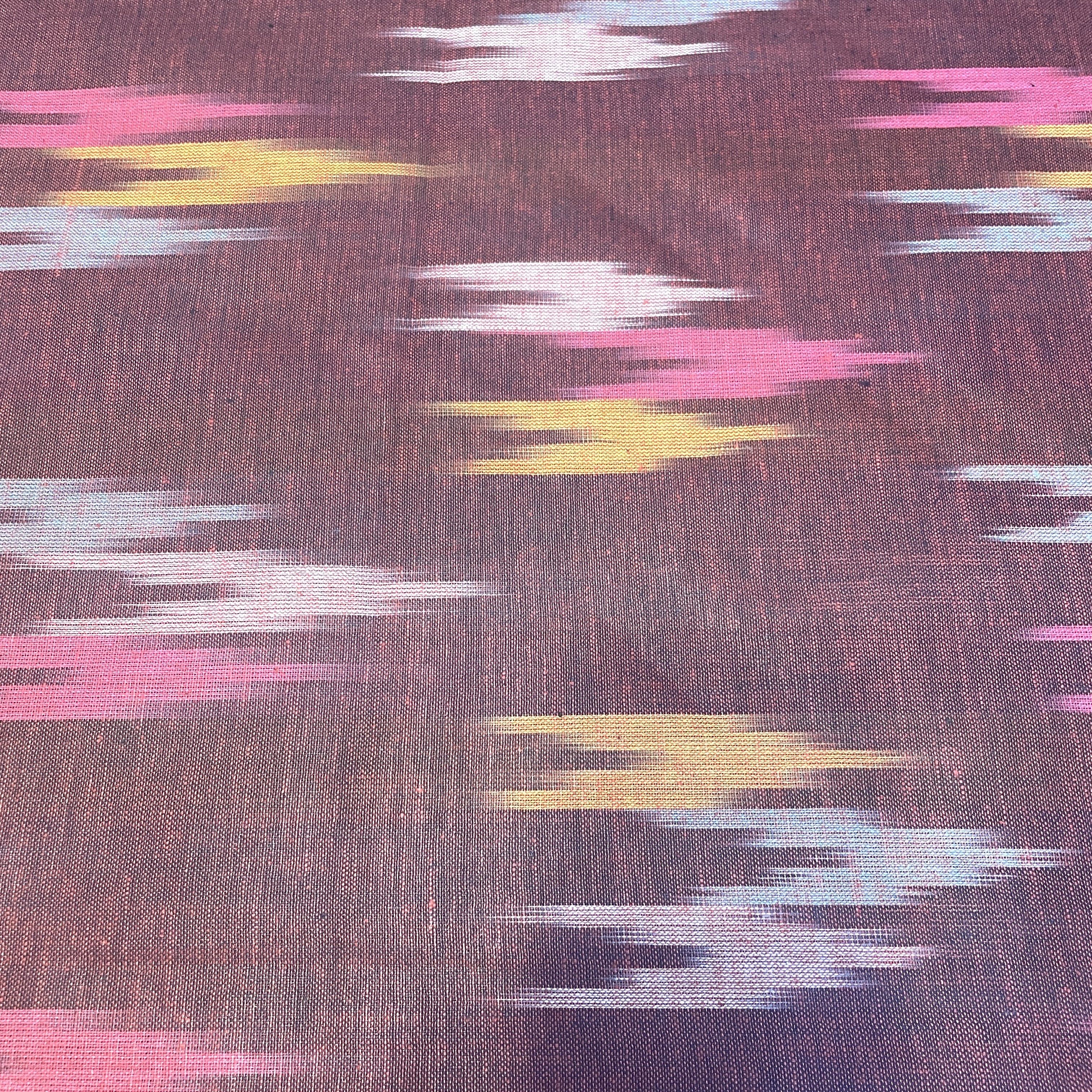Premium Red Multicolor Ikkat Print Cotton Fabric