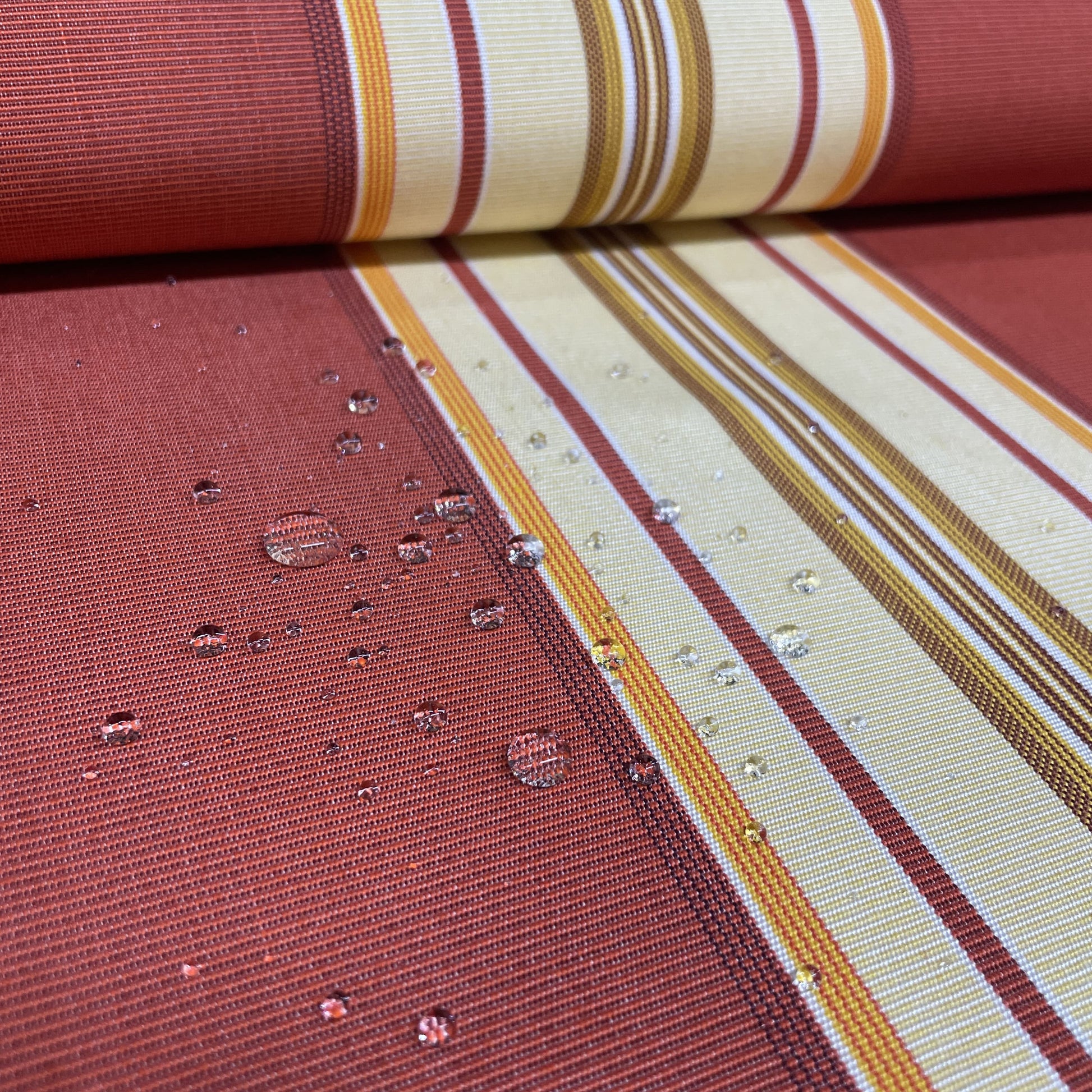 Premium Red and Yellow Stripes Acrylic Fabric