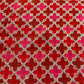 Premium  Red Geometrical Gota Work Chinnon Fabric