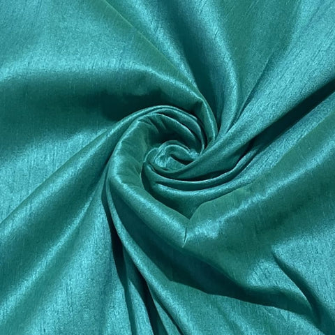 Dark Green Solid Dupian Silk Fabric