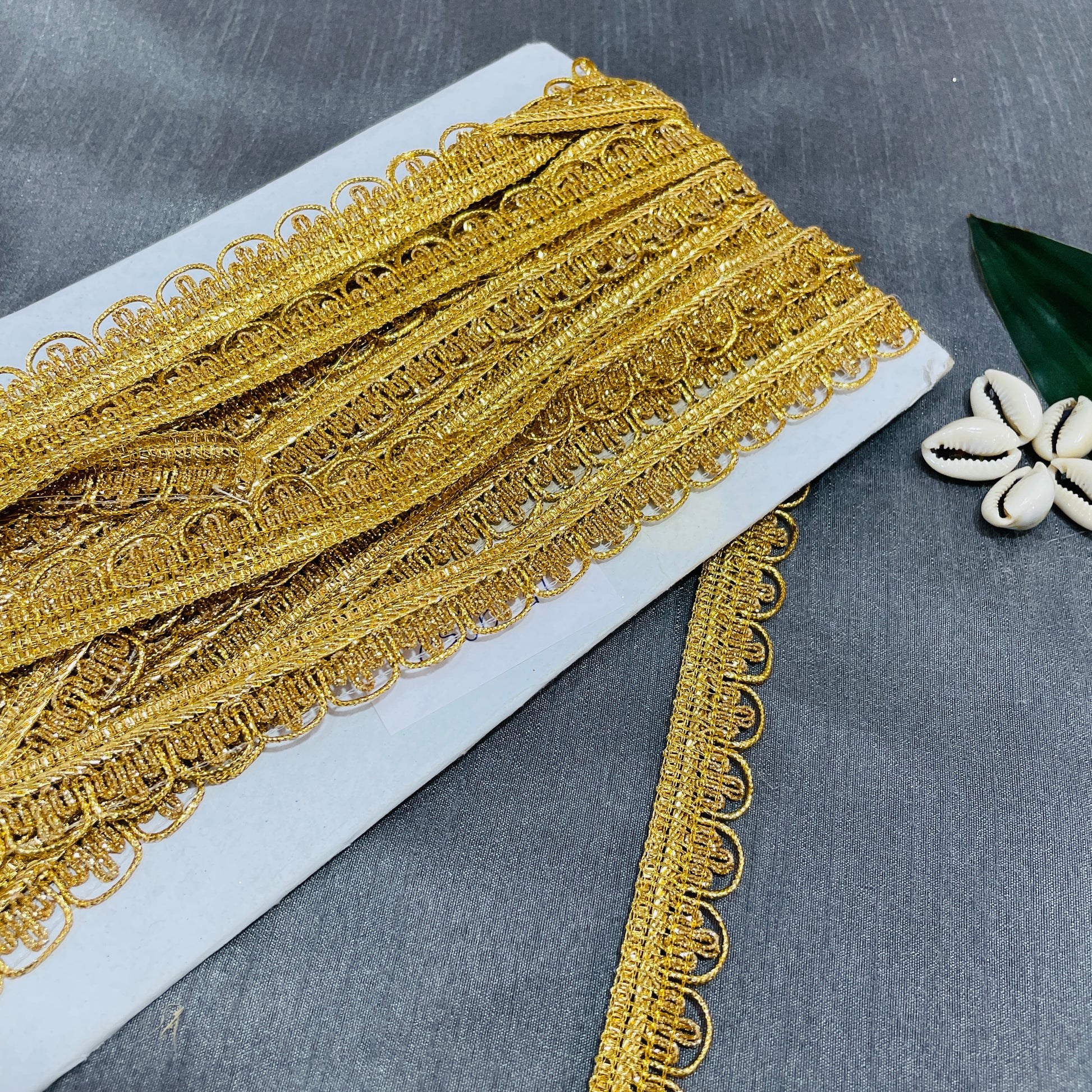 Golden Beads Pearl Embroidery Lace - TradeUNO