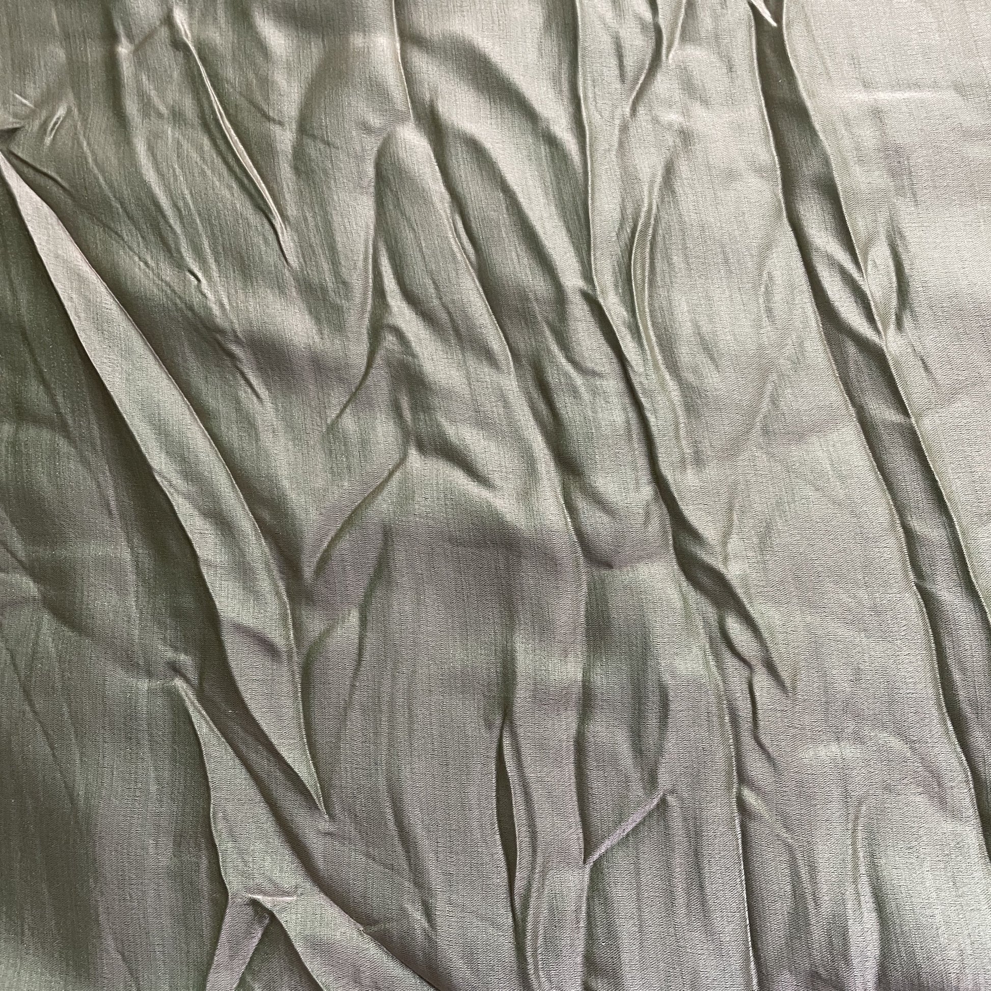 Classic Grey Green Solid Bemberg Silk