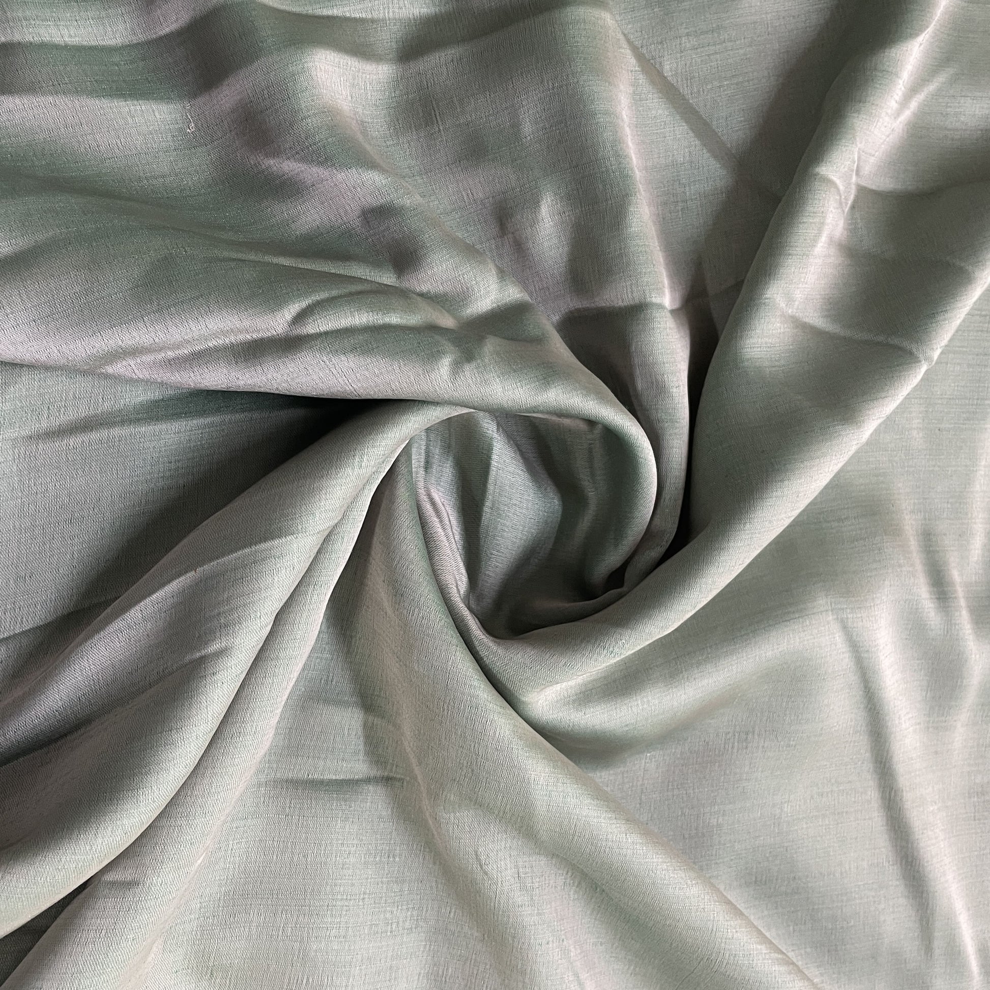 Classic Grey Light Green Solid Bemberg Silk