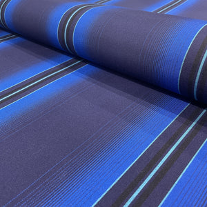 Premium Blue and Black Stripes Acrylic Fabric