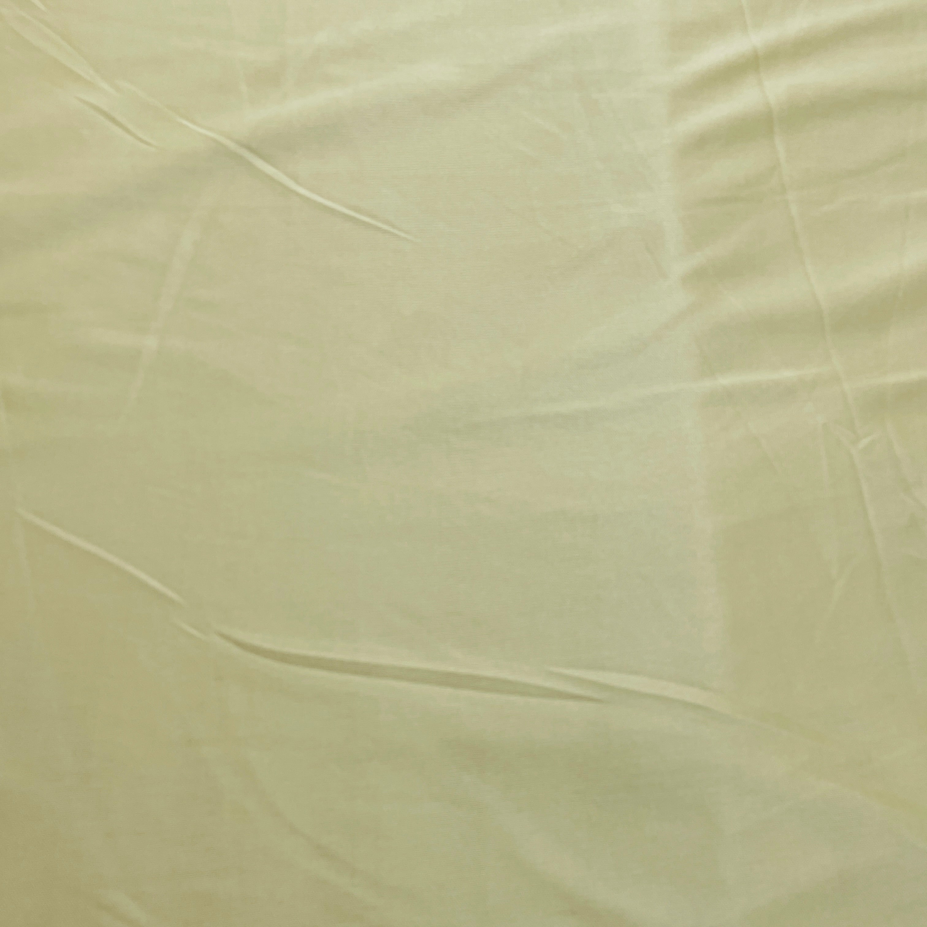 Yellow Cream Solid Lycra Dyed Fabric